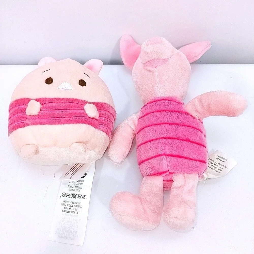 Disney Piglet Plush Lot Winnie the Pooh Tsum Tsum Stuffed Animal Toy Pink 2pc